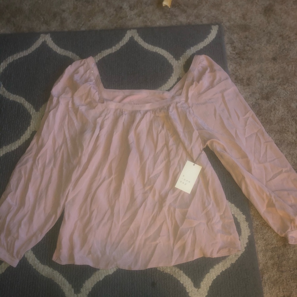 flowy pink shirt